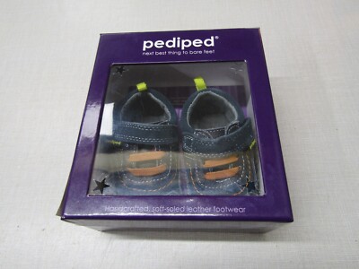Marine Leder Pediped Tristan Sneaker Schuhe Alter 0-6 Monate.