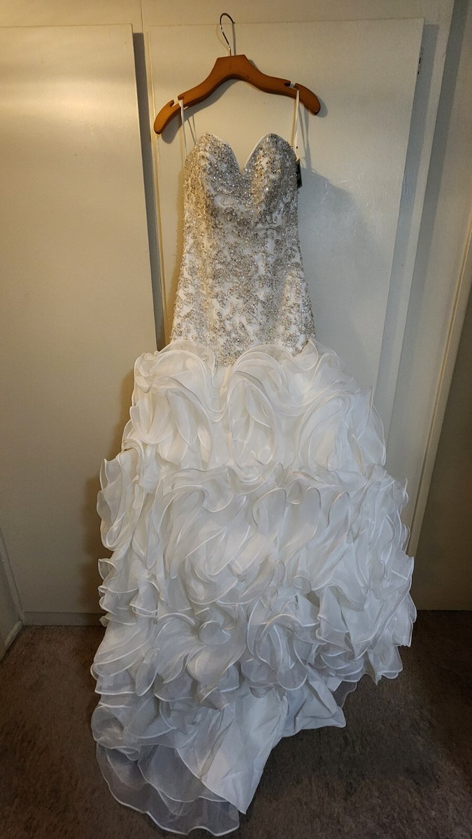 knee length dresses for ladies Mermaid Wedding Dress with Swarovski Crystals