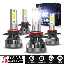 9005+9006 LED Headlights Bulbs For Chevy Tahoe Silverado C10 C/K 1500 1994-1998