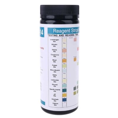 100Pcs 14-in-1 Urinalysis Test Strips Parameter Urine Tool For  PH Test Portable