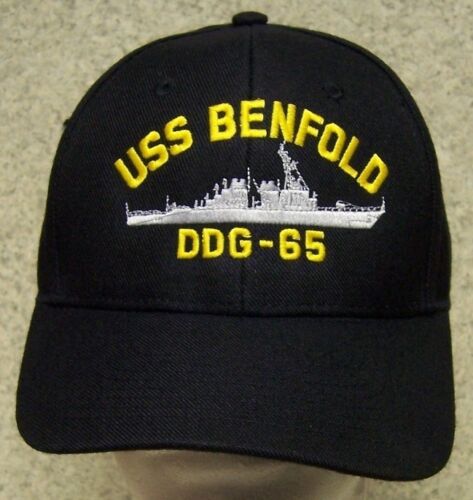 Embroidered Baseball Cap Military Navy USS Benfold NEW 1 hat size fits all - Picture 1 of 2