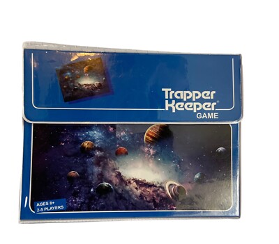 Trapper Keeper Card Collecting Retro 80s 90's Game Planets Blue Space IMED SHI  