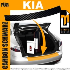 LACKSCHUTZFOLIE LADEKANTENSCHUTZ F&Uuml;R KIA CARENS FACELIFT AB 2017 CARBON SCHWARZ