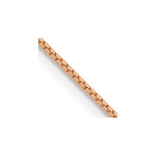 18" 14K Rose Gold .9mm Box Chain Necklace