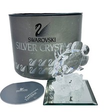 Swarovski Crystal Butterfly Fish on Coral Reef Figurine 162888 MIB + Mirror