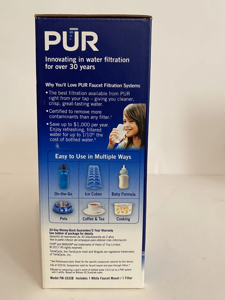 PUR Maxion Classic Faucet Filtration System White Finish FM-3333B BRAND NEW - Image 3 of 4