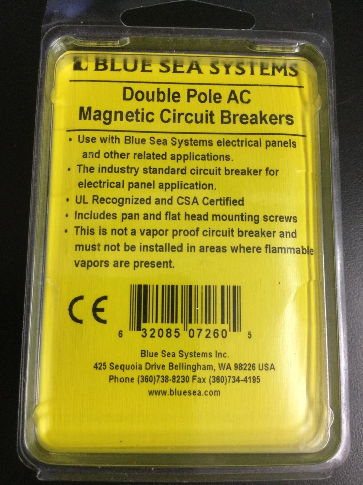 Blue Sea Systems WORLD CIRCUIT BREAKER 20amp OEM 2605 - Image 2 of 3