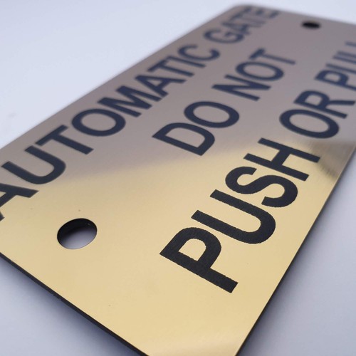 Automatic Gate Do Not Push or Pull Sign Plaque 7 sizes 30 colours Electric Auto - Picture 50 of 247