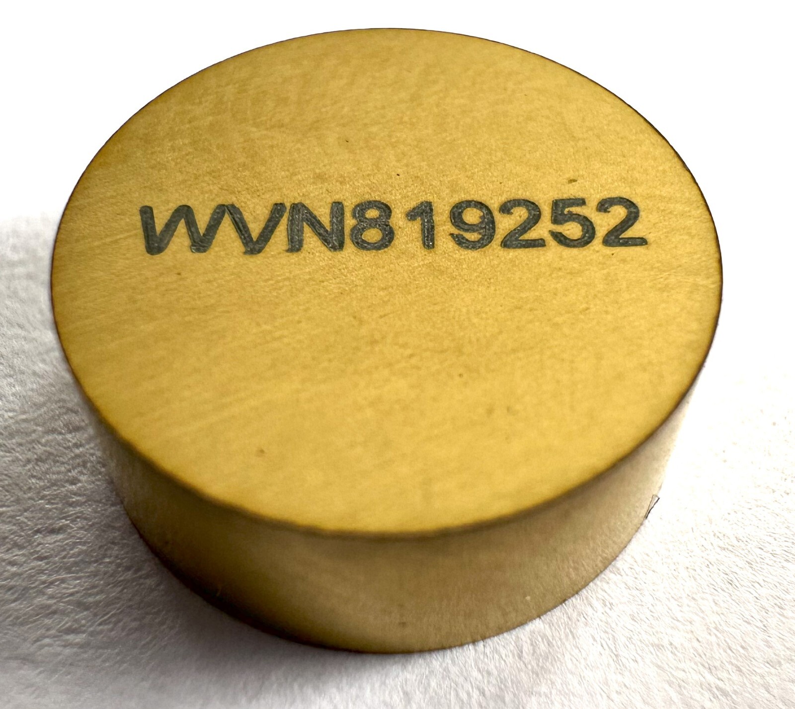 CBN Insert, 1/2" Round, 3/16" Thick, Double Sided, Titanium-Nitride Coated