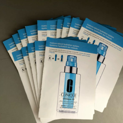 15 x Clinique iD Dramatically Different Hydrating Jelly Sample Card - Blue