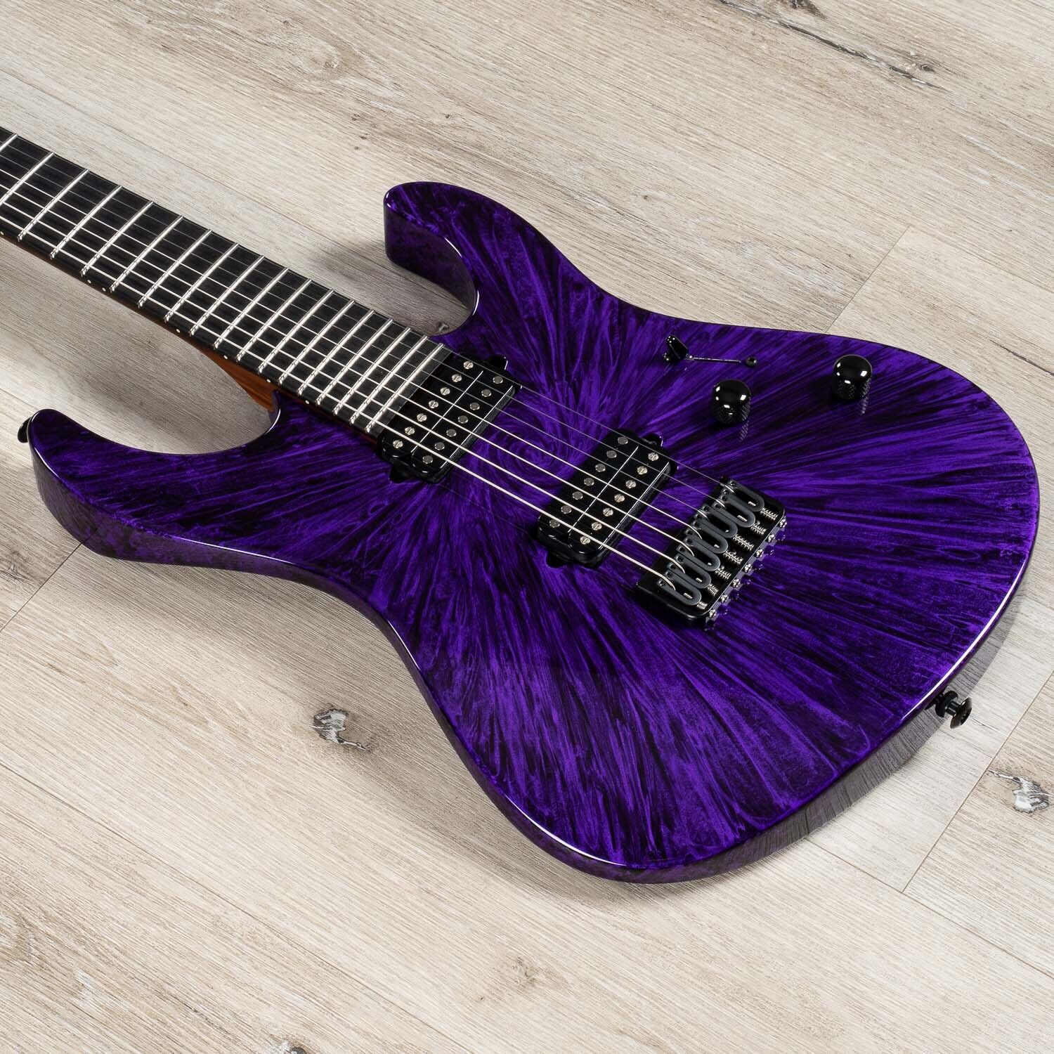 Suhr Custom Modern 7 7-String Guitar, Pau Ferro Neck & Ebony Board, Purple Nova