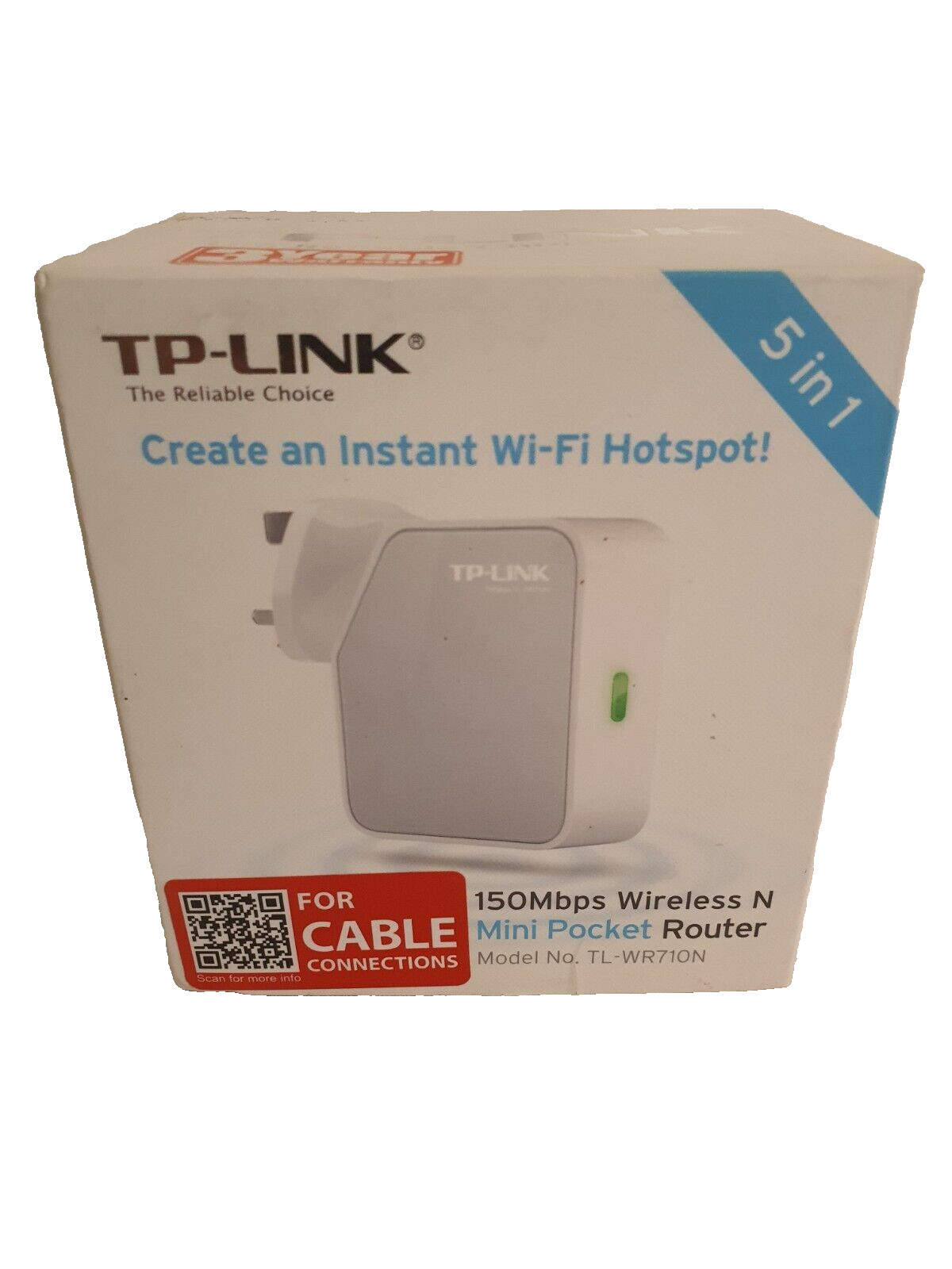 TP-Link TL-WR710N-UK 150 Mbps 10/100 Wireless N Router Wi-Fi Hotspot