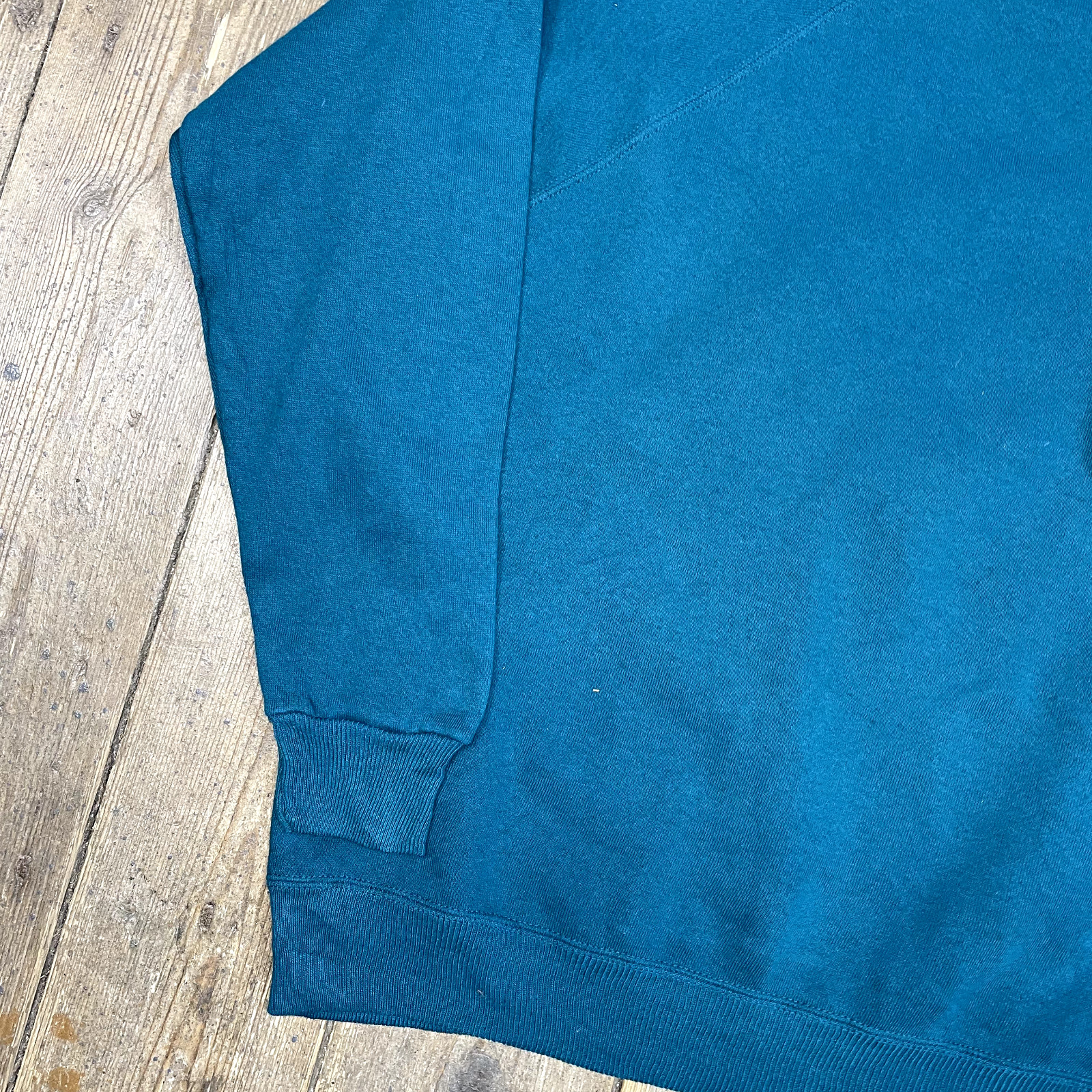 Hanes Sweatshirt 90s USA Blank Training Jumper, Blue, Mens Large image 6