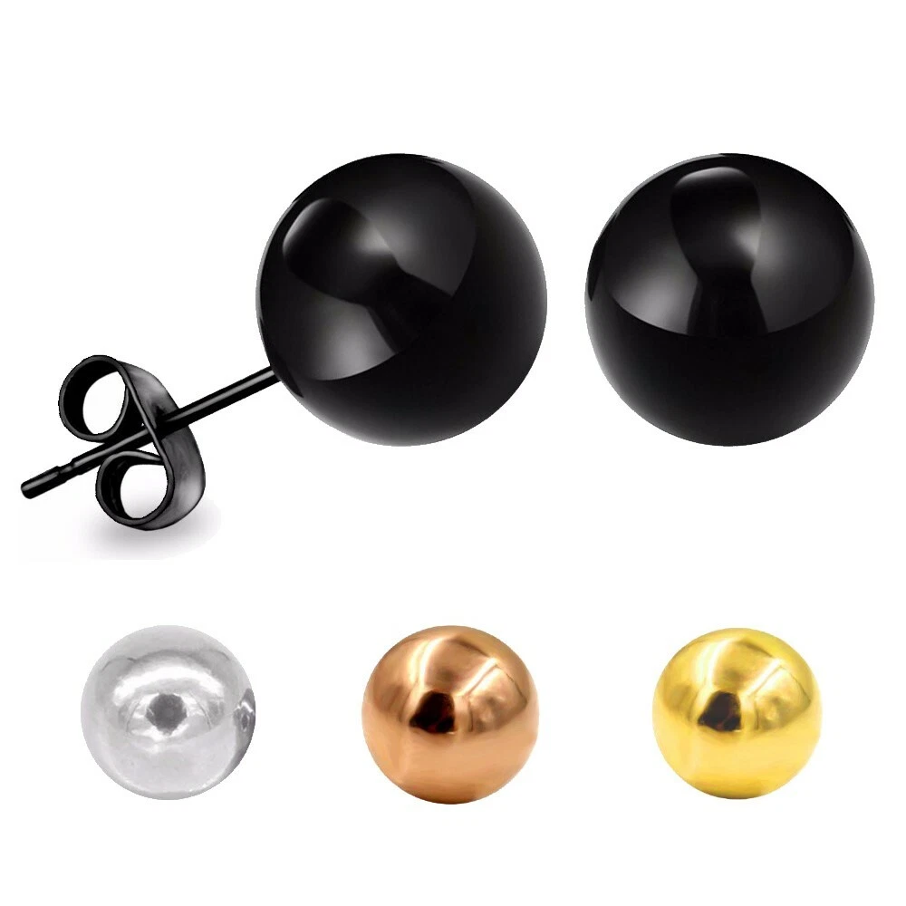 Mens black shop circle earrings
