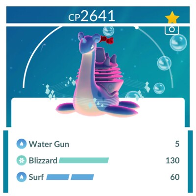 Gigantamax  Lapras  Pokemon Trade Lv 40, Pokémon Go Trade. 2 Charge Moves