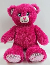 Build A Bear Barbie Pink Glitter Bear Stuffed Animal Pre-Owned