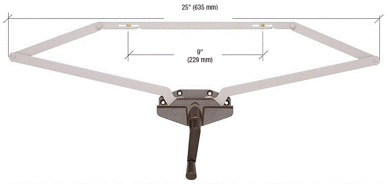 Operador de toldo CRL EP24058 bronce doble tracción Roto-Gear Foto 2 de 3