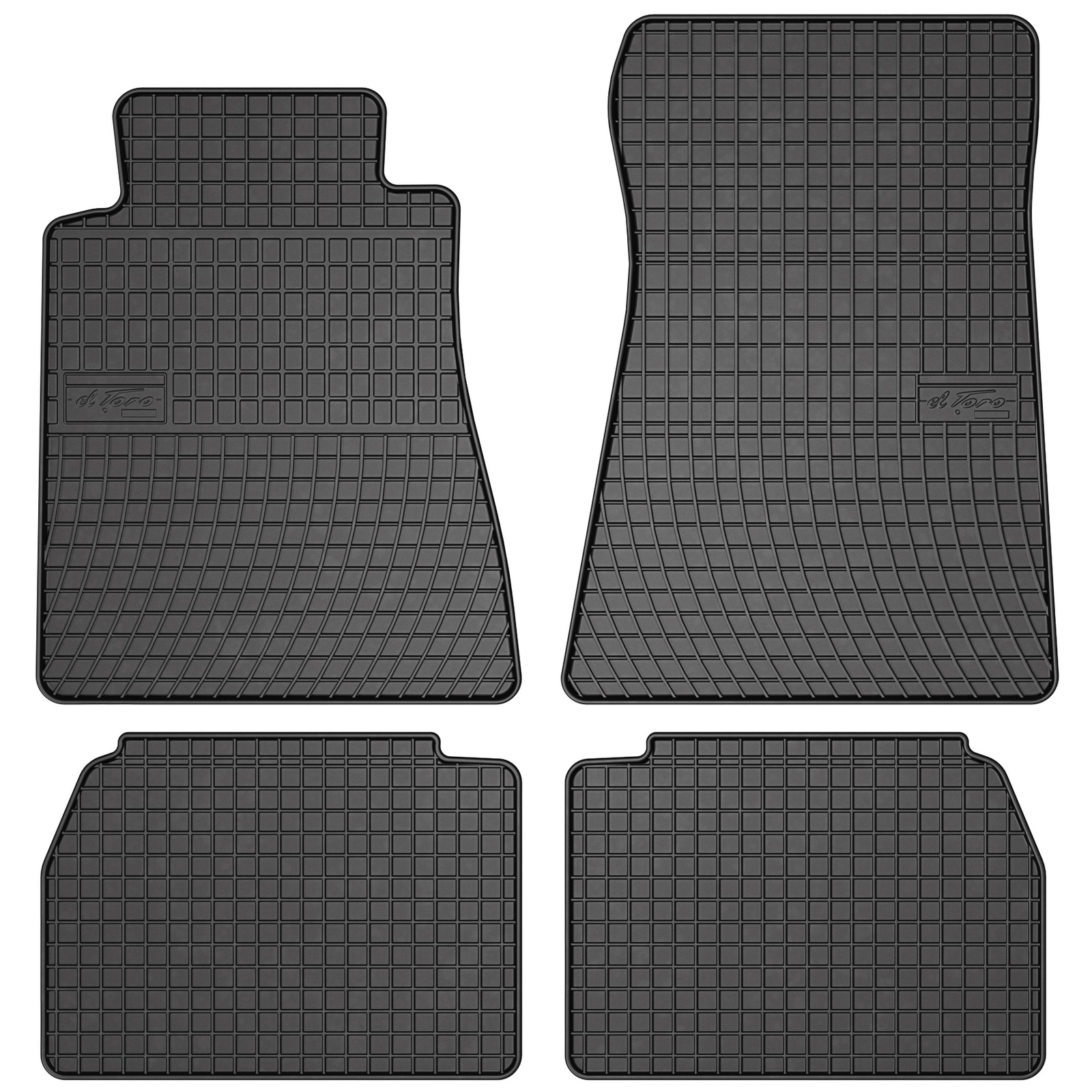 Tapis de sol Mercedes 190 W201 Frogum El Toro en caoutchouc noir sur mesure 1982-1993