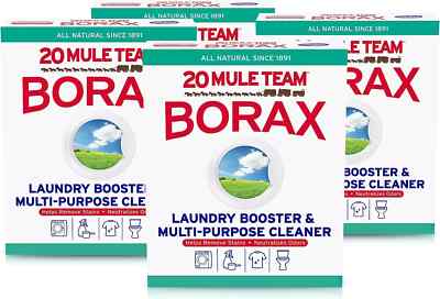 20 MULE TEAM Laundry Detergent All Natural Booster Multi Cleaner-65Oz Pack of 4
