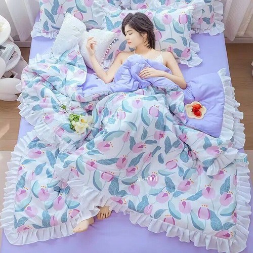 Summer Quilted Blanket Thin Comforter Bedspread Air Condition Quilt Bed Cover - Picture 9 of 45