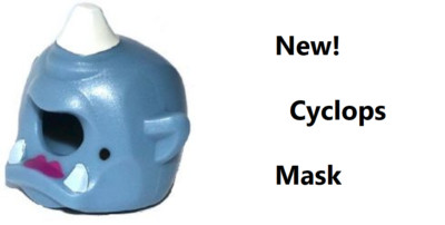 LEGO Mask CYCLOPS Lipstick Girl Boy Alien Beauty Mark Horn Minifigure Hat