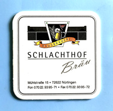 Beer mat - coaster, Schlachthof Bräu, Nürtingen/BW #6197#