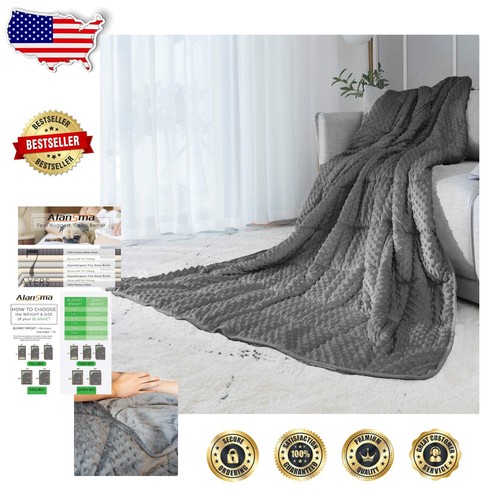 Weighted Blanket in Grey Velvet - Cozy 10lb Comfort for Any Sleeping Situation