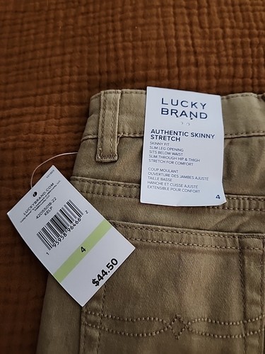 Kid's Lucky Brand Authentic Skinny Stretch Khakis NWT Size 4 - Picture 3 of 6