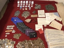 Lot Of 2,000 Ancient Coins, & Artifacts- Numismatist Collection- See Description