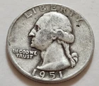 1951 D Washington Quarter 25c 90% Silver (X39)