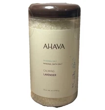 AHAVA Dead Sea Mineral Bath Salt Calming Lavender 32 oz Sealed