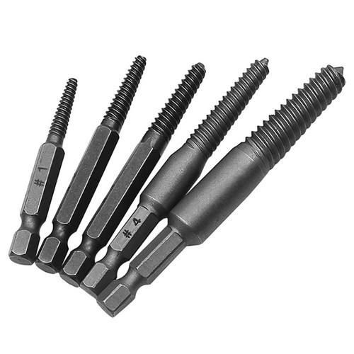 5PCS Screw Extractor Center Drill Bits Guide Set Broken Damaged Bolt Remover - Picture 2 of 9