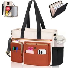 ESTARER Teacher Tote Bag for Women 2Pcs,15.6'' Laptop Work Bag Computer Bag w...
