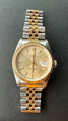 Rolex Date Just 16233 36mm Two-Tone 18ct Gold Watch 1990