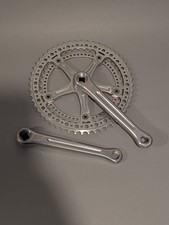 Vintage Japan SR Sakae APEX 170mm Fluted Arm 52/42t Drilled Chainring Crankset