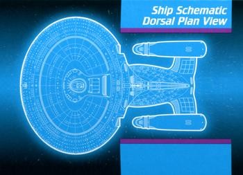 Ship Schematic Dorsal Plan View (#45) | 1992 Impel Star Trek: TNG | EX