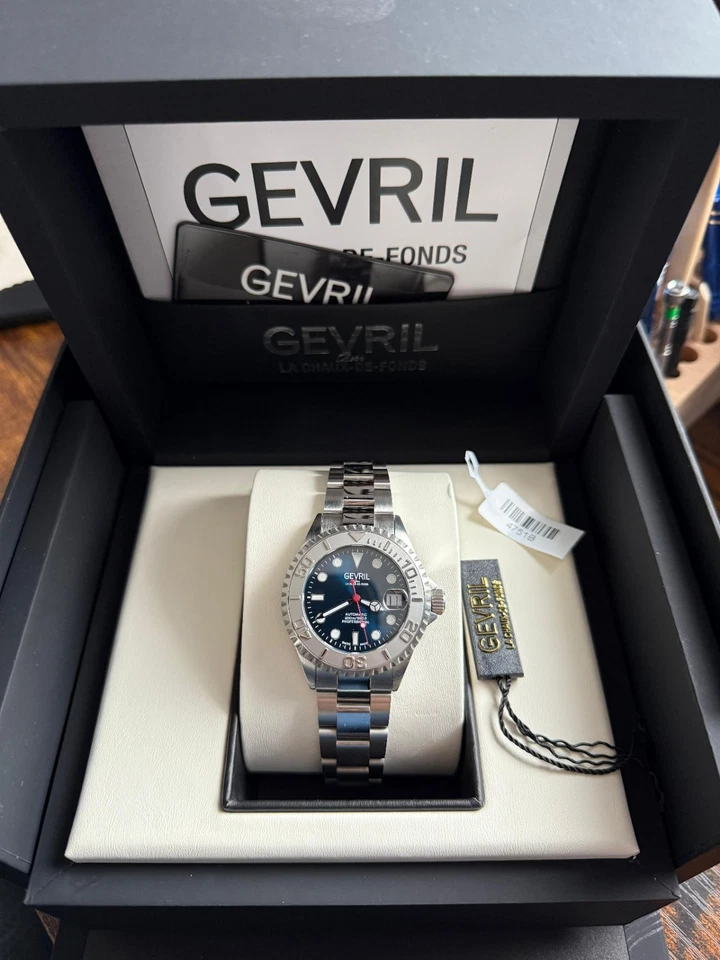 Gevril Wall Street Automatic Wristwatch Swiss Made Sellita sw 200 - eta 2824-2 - image 2 of 4