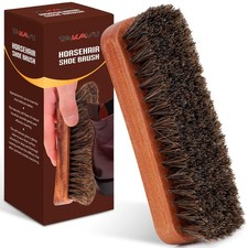 Shoe Brush 100 Genuine Horse Hair, Won't Scratch Leather 1 Piece