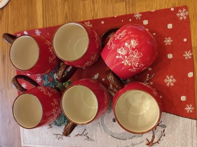 Temp-Tations rotKeramik  Pot Kaffeepot große Tasse(6Stück)