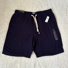 Men  s Gap Easy Shorts Pull On Drawstring Waist Navy Blue Size Medium Casual Cool