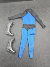 Vintage Ideal 1966 Captain Action 12" Figure Blue and Black One Piece Outfit