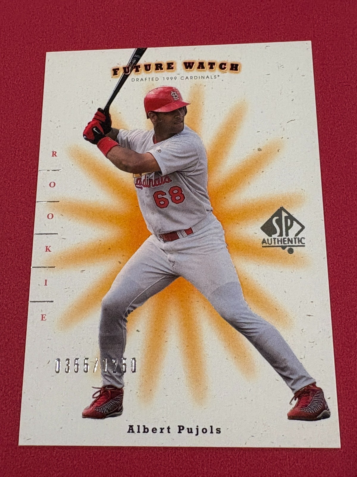 ALBERT PUJOLS 2001 SP Authentic Future Watch #126 Cardinals Rookie /1250