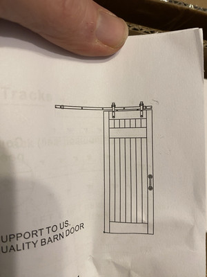 Paar SANKEYTEW Schiebetür-Set, 6  Holz Scheunentor, 1 hat ein fehlendes Teil