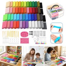 54 Pcs Polymer Clay Set Modeling Clay Kit DIY Clay Kit Easy to Shape Non-toxic