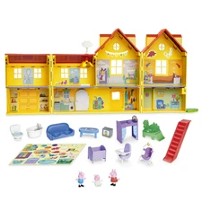 PEPPA PIG Peppa's Big Family House Playset with 3 Figures, 11 Accessories, 2025