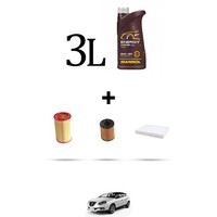 Hoffcar Wartungsset 3 Filter Und 3L ÖL FüR Lancia Delta III (844) 1.4 T-Jet 11