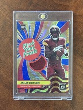 2022 Panini Donruss Optic - First Year Fresh Jahan Dotson #FYF-JD Blue Hyper...