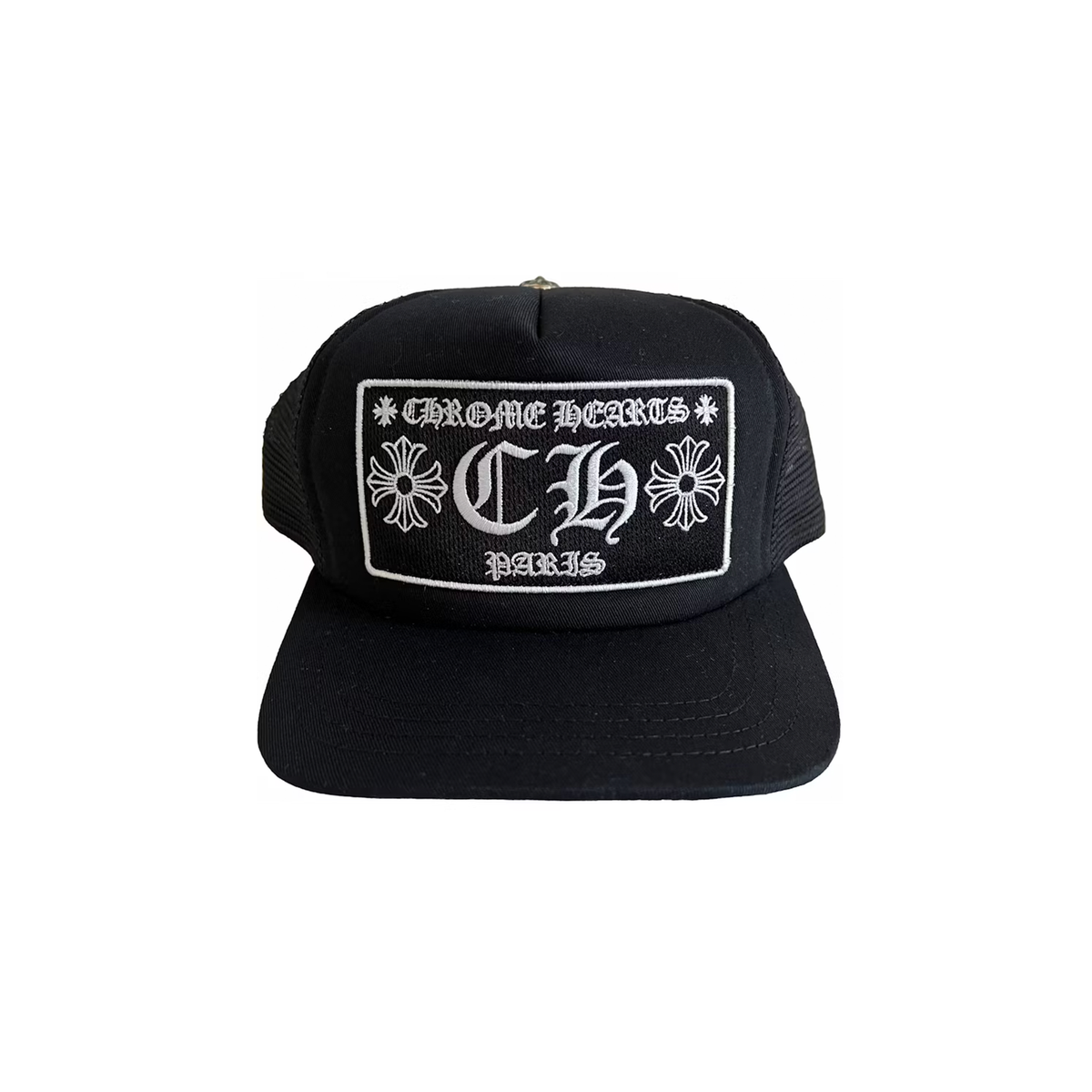 Chrome Hearts CH Paris Trucker Hat Black | eBay