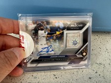 2024 TOPPS NOW Jackson Chourio RC 795 Wild Card Game-Used Base Auto /5