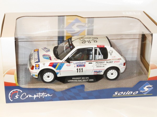 Peugeot 205 GTI 1.6 Rallye 1988 1:18 Solido S1801715 #111 Modellauto Weiß-image